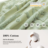 Parure de lit en coton - Losanges touffetés