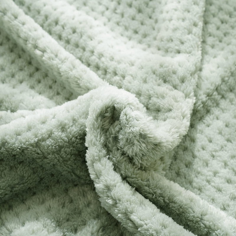Couverture en flanelle – Motif à pois jacquard