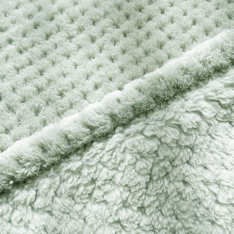 Couverture en flanelle – Motif à pois jacquard