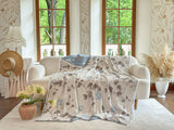 Simple&Opulence Floral Design Cotton Muslin Throw Blanket: The Perfect Blend of Softness, Style, and Everyday Comfort