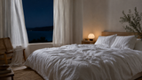 Enjoy a comfortable sleep on summer nights with linen bedding.