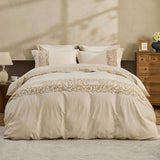 Parure de lit 30 % lin + 70 % coton – Logo brodé