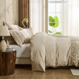 Parure de lit 30 % lin + 70 % coton – Logo brodé