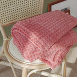 Couverture en flanelle – Motif à grille stéréoscopique