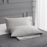 55% Linen + 45% Cotton Blend Pillowcases-light grey