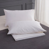 55% Linen + 45% Cotton Blend Pillowcases-white