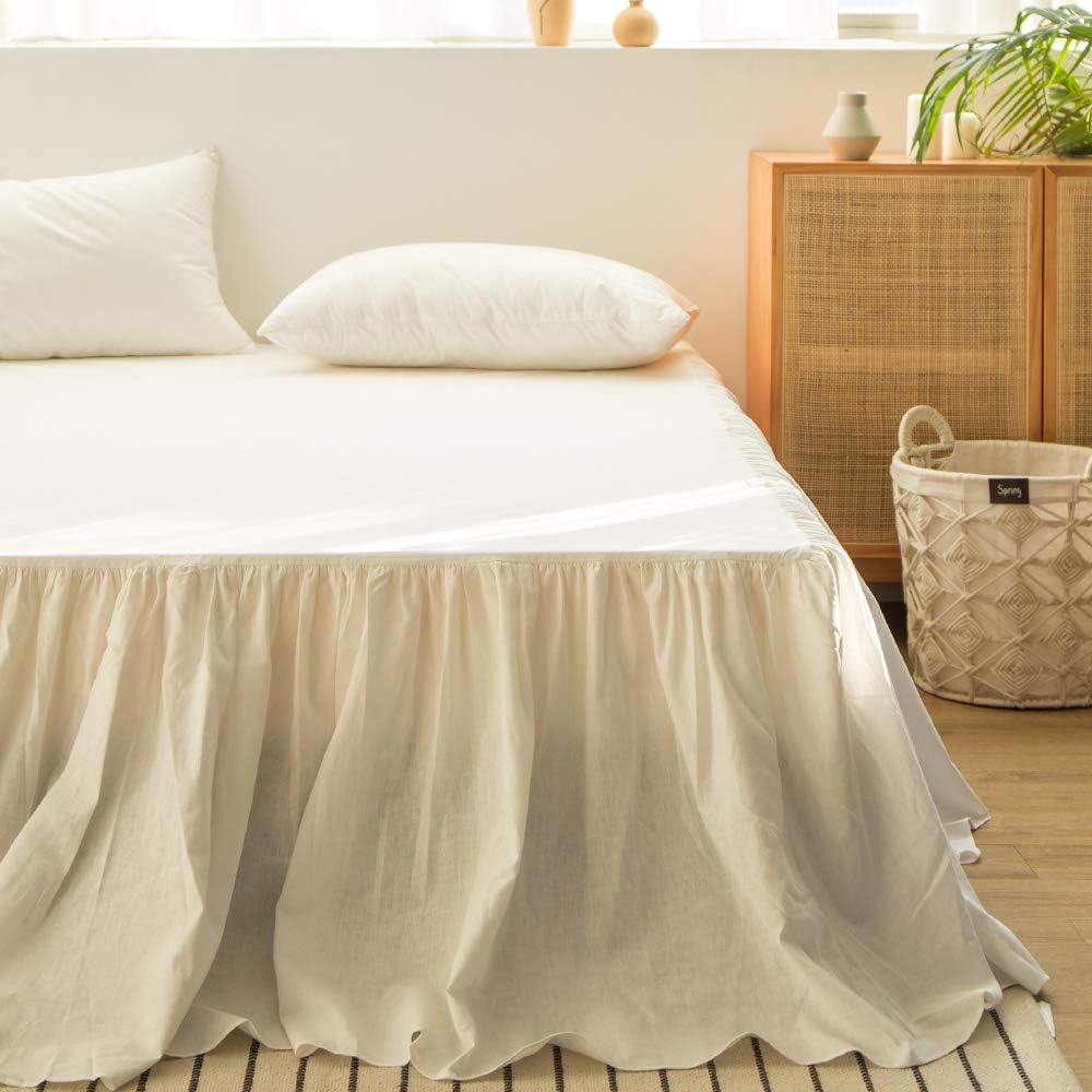 Linen Bed Skirt - Pleated
