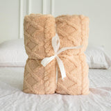 Sherpa + Taff Velvet Throw Blanket - 3D Pattern