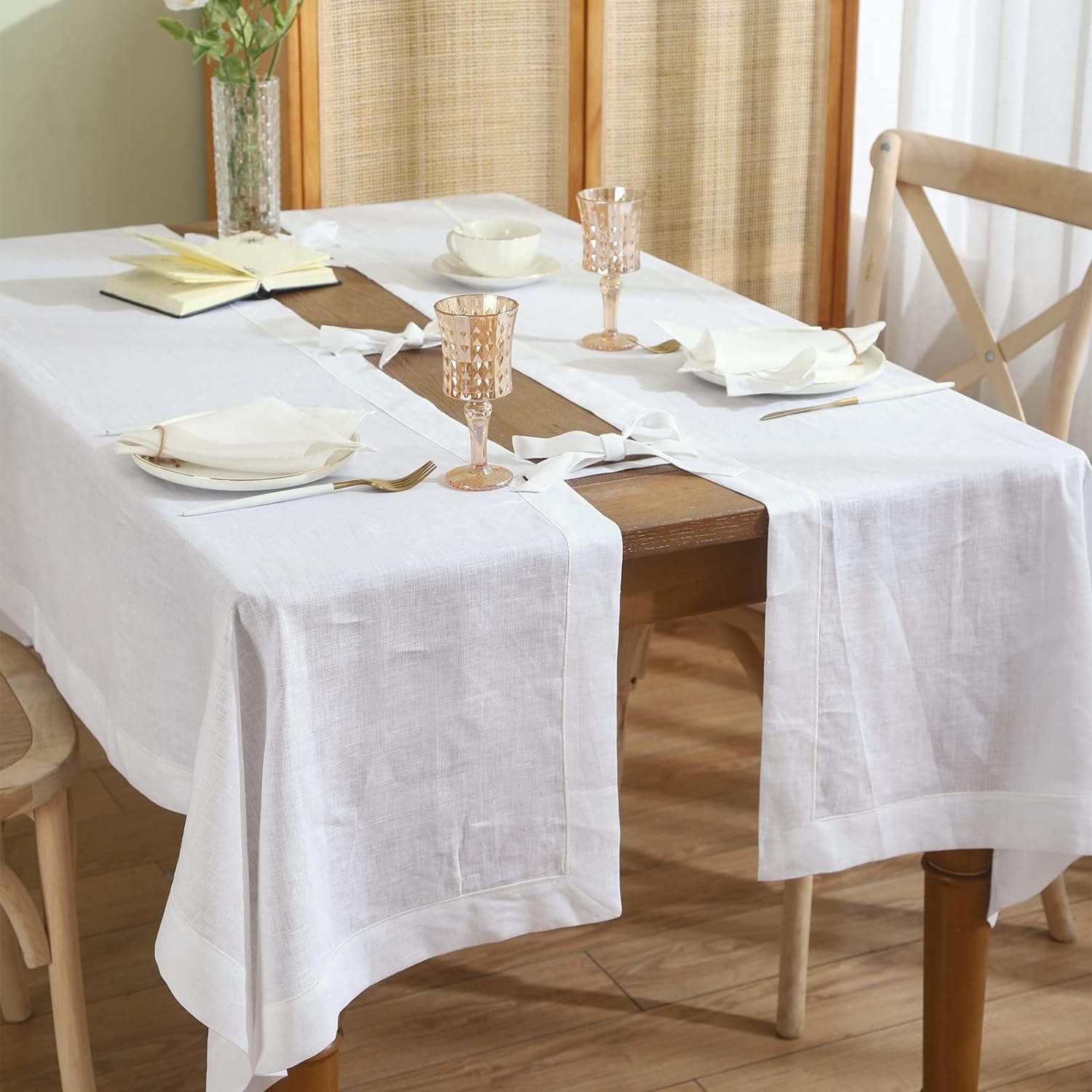 Linen Tablecloth - Bowknot