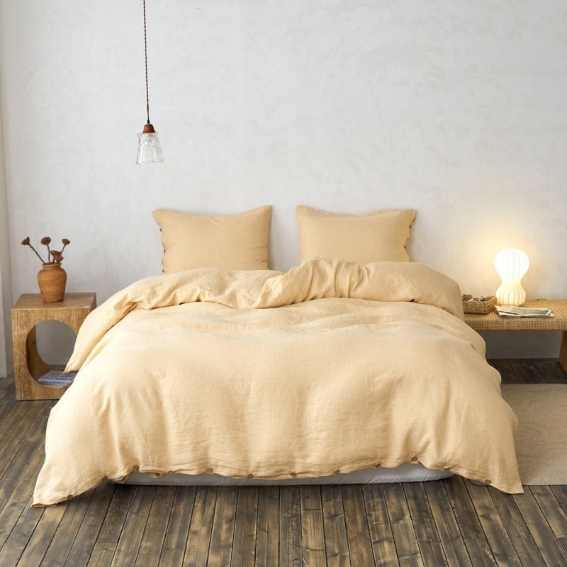 Linen Duvet Cover Set Button Loop Simple&Opulence