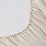 55% Linen + 45% Cotton Blend Fitted Sheet-detail show
