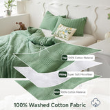 Cotton Waffle Weaving Comforter Set