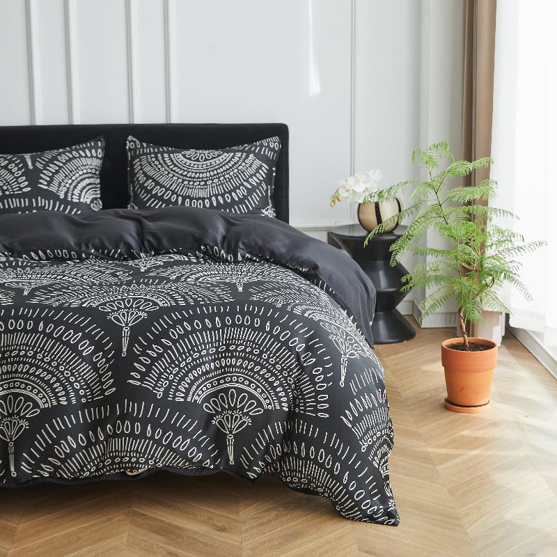 Viscose from Bamboo Duvet Cover Set-Scalloped pattern