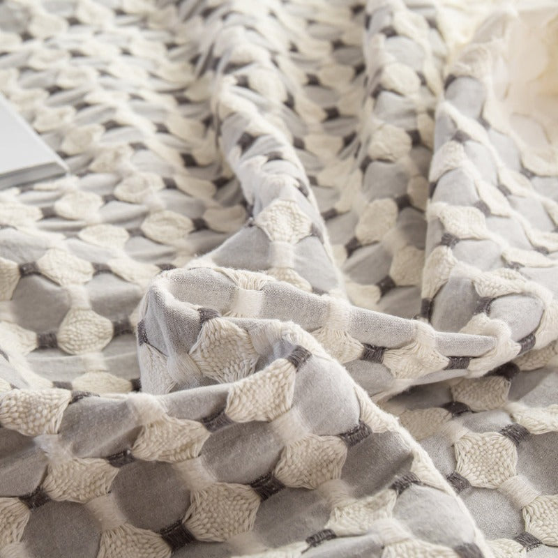 Cotton Throw Blanket-Jacquard Woven Blanket – Simple&Opulence