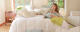 Simple&Opulence Linen Duvet Cover Set Coconut Button