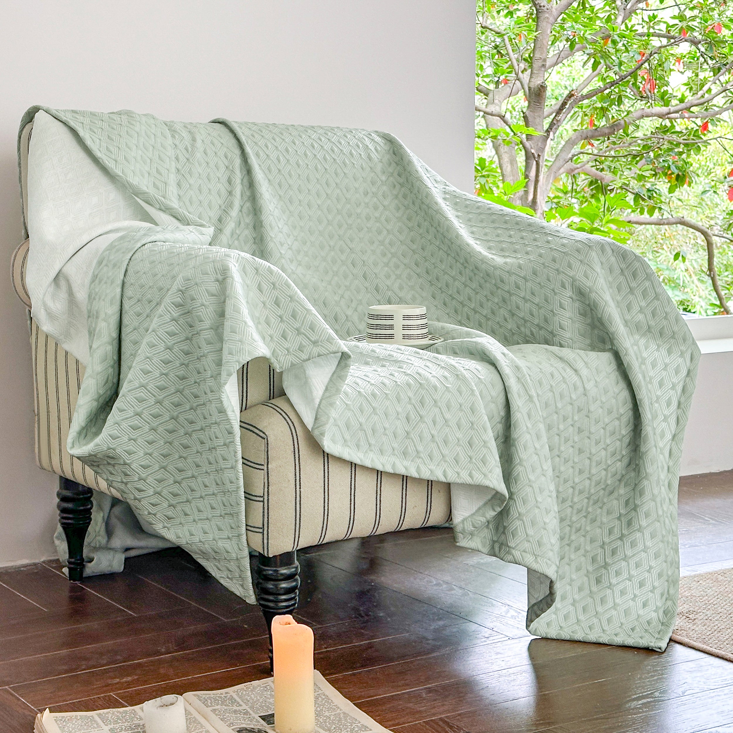 Solid Diamond Sofa Cover - Washable Sofa Protector for Pets & Kids