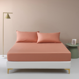 Bamboo Viscose Fitted Sheet-coral