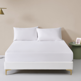 Bamboo Viscose Fitted Sheet-white