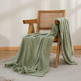 Flannel Throw Blanket - Stereoscopic Grid Design