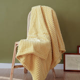 Flannel Throw Blanket - Stereoscopic Grid Design