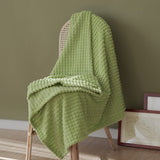 Flannel Throw Blanket - Stereoscopic Grid Design