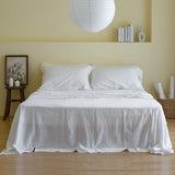 30%Linen and 70%cotton Blend Sheet Set-white