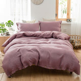 Linen Duvet Cover Set - Coconut Button