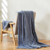 Flannel Throw Blanket - Stereoscopic Grid Design