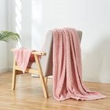 Flannel Throw Blanket - Stereoscopic Grid Design