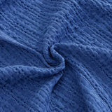 Cotton Throw Blanket - Waffle Knit Woven Tassels